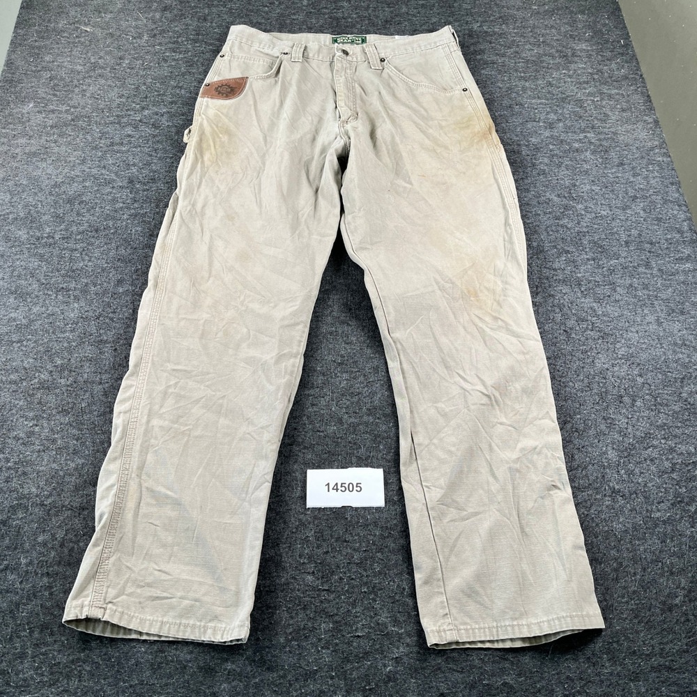 Mike Rowe Gear by Lee Carpenter Pants Mens 36x34 Tan Cotton Stretch Workwear
